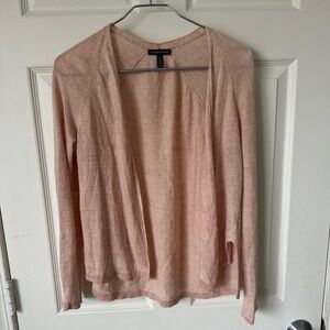 EILEEN FISHER LIGHT Peach, almost looks like Tan or cream. Cardigan.